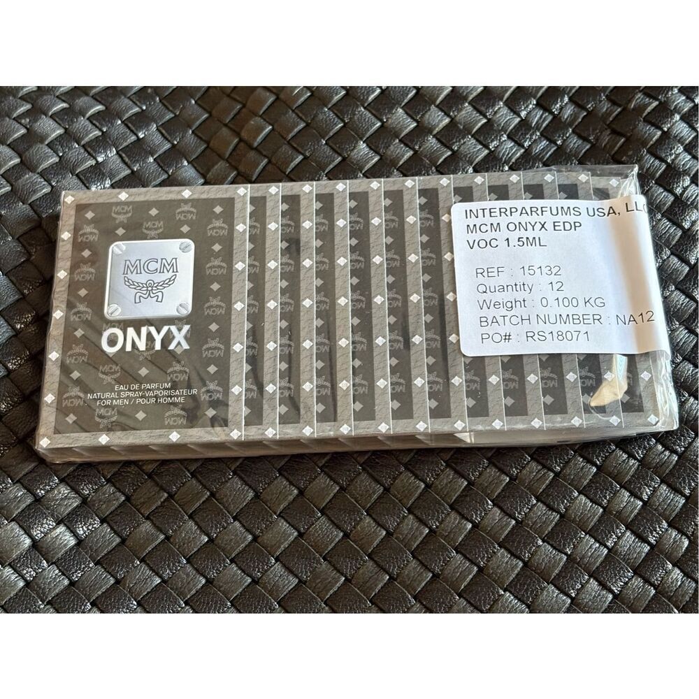 MCM - NWT - Bundle of 12 Onyx Eau de Parfum Carded Sample Size Spray/Celo Sealed
